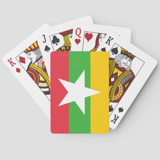 Myanmar Flag Pokerkaarten (Achterkant)
