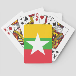 Myanmar Flag Pokerkaarten