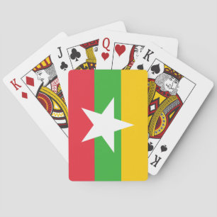 Myanmar Flag Pokerkaarten