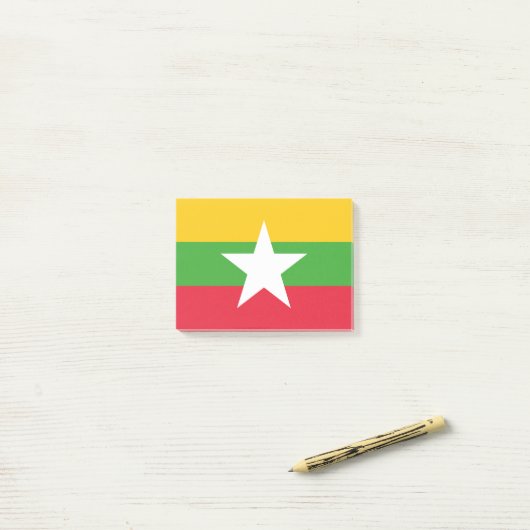 Myanmar Flag Post-it® Notes (Op bureau)