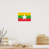 Myanmar Flag Poster (Keuken)