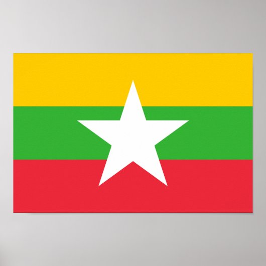 Myanmar Flag Poster (Voorkant)