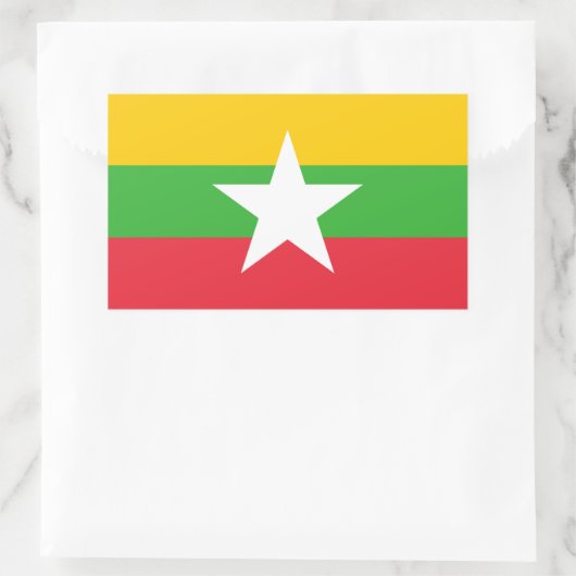 Myanmar Flag Rechthoekige Sticker (Tas)