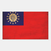 Myanmar Flag Rechthoekige Sticker (Voorkant)