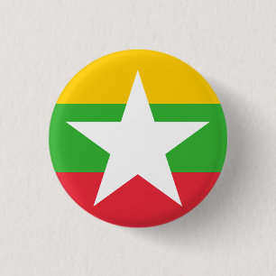 Myanmar Flag Ronde Button 3,2 Cm