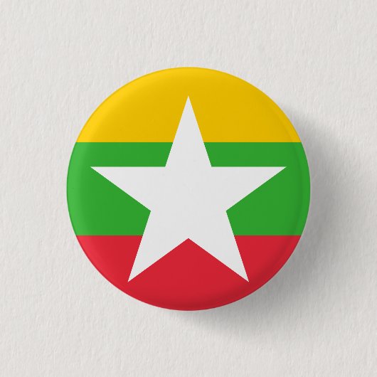 Myanmar Flag Ronde Button 3,2 Cm (Voorkant)