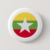 Myanmar Flag Ronde Button 5,7 Cm (Voorkant)