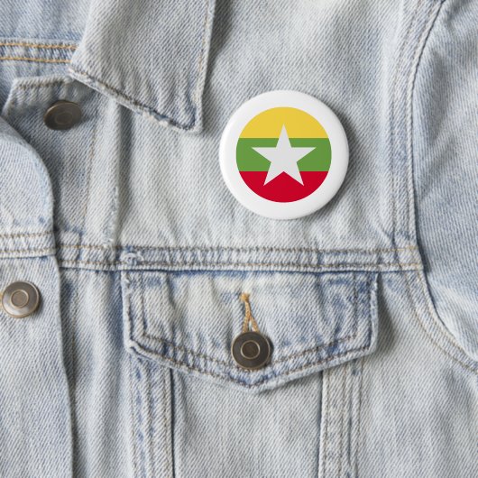 Myanmar Flag Ronde Button 5,7 Cm (In situ)