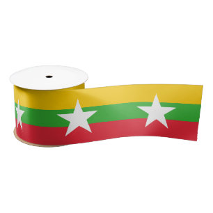 Myanmar Flag Satijnen Lint