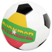 Myanmar Flag Schattig Patriotic Voetbal (Drie kwart)