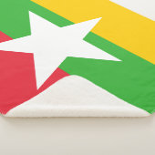 Myanmar Flag Sherpa Deken (3/4)