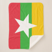 Myanmar Flag Sherpa Deken (Voorkant)