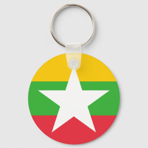 Myanmar Flag Sleutelhanger