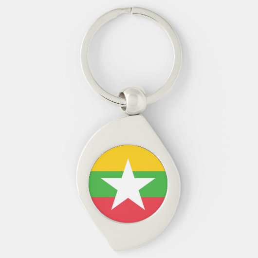 Myanmar Flag Sleutelhanger (Voorkant)