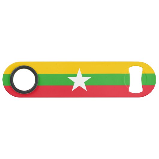 Myanmar Flag Speed Flessenopener (Voorkant (Horizontaal))