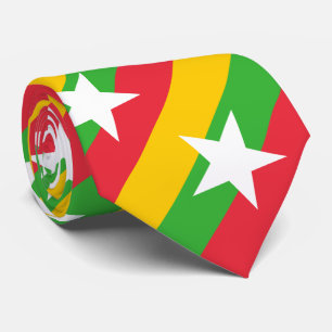Myanmar Flag Stropdas