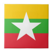 Myanmar Flag Tegeltje (Voorkant)