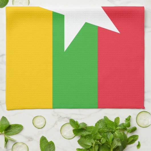 Myanmar Flag Theedoek (Gevouwen)