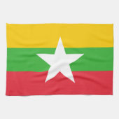 Myanmar Flag Theedoek (Horizontaal)