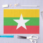 Myanmar Flag Tissuepapier (Craft)
