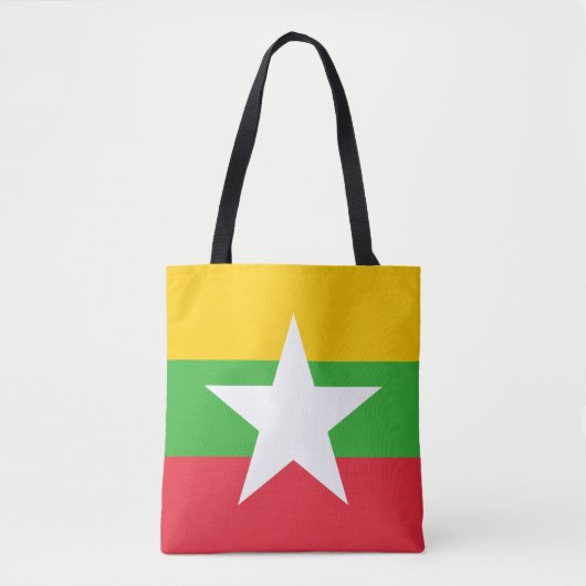 Myanmar Flag Tote Bag (Voorkant)