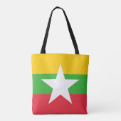 Myanmar Flag Tote Bag (Achterkant)