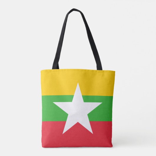 Myanmar Flag Tote Bag (Achterkant)
