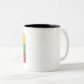 Myanmar Flag Tweekleurige Koffiemok (Voorkant rechts)