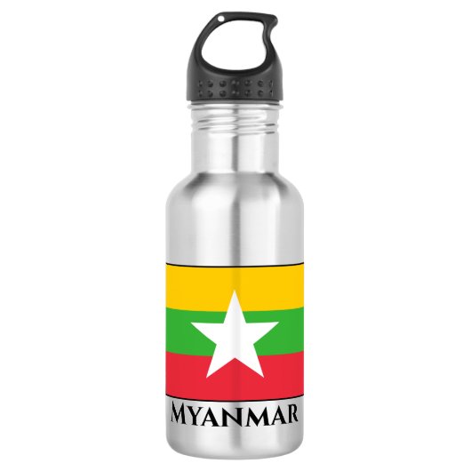 Myanmar Flag Waterfles (Voorkant)