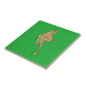 Myanmar kaart tegel tegeltje (Zijkant)