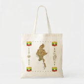 Myanmar Map + Flags Bag Tote Bag (Voorkant)