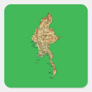 Myanmar Map Sticker