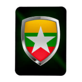 Myanmar Metallic Emblem Magneet (Verticaal)