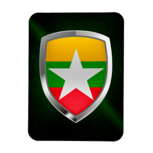 Myanmar Metallic Emblem Magneet