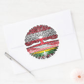 Myanmar Myanmarisch Österreichisch Österreich Baum Ronde Sticker (Envelop)