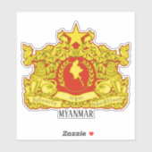 Myanmar National Seal Patriotic Sticker (Vel)
