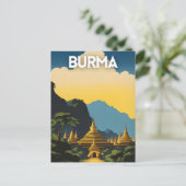 Myanmar Reizen Briefkaart (Staand voorkant)