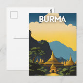 Myanmar Reizen Briefkaart (Voorkant / Achterkant)