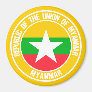 Myanmar Rond Embleem Magneet