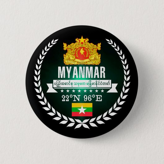 Myanmar Ronde Button 5,7 Cm (Voorkant)