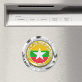 Myanmar Round Emblem Magneet (Insitu (Vaatwasser))