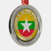 Myanmar Round Emblem Metalen Ornament (Rechts)