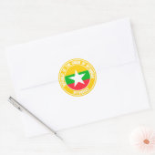 Myanmar Round Emblem Ronde Sticker (Envelop)