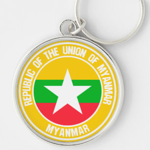 Myanmar Round Emblem Sleutelhanger