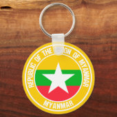 Myanmar Round Emblem Sleutelhanger (Voorkant)
