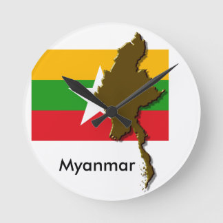 Myanmar Runde Wanduhr Ronde Klok