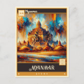 Myanmar |  schilderij briefkaart (Voorkant)