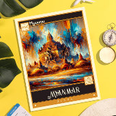 Myanmar |  schilderij briefkaart