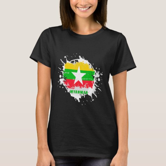Myanmar Splash T-shirt (Voorkant)
