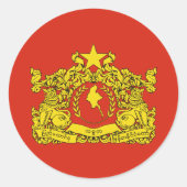 Myanmar State Seal Ronde Sticker (Voorkant)